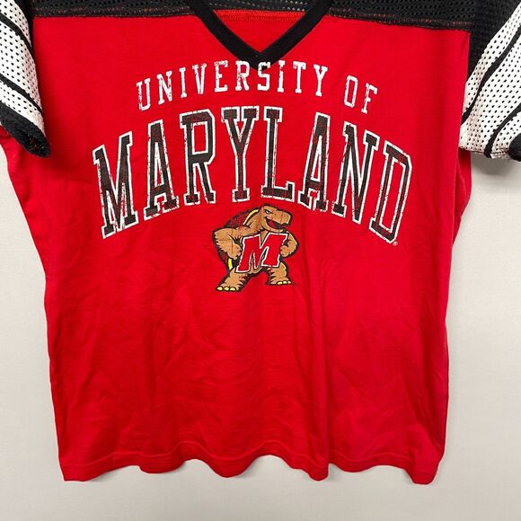 G3 Women University of Maryland Tee T-Shirt Size Extra Large Red M235 -16 - Picture 9 of 12